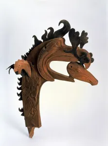 Pazyryk Prints: A griffin holding a deers head (Terminal), 5th century BC