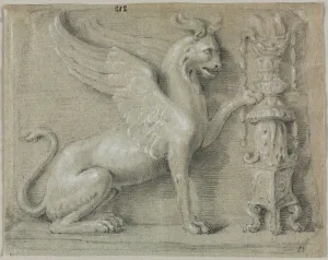 A Griffin Relief, 1700s. Creator: Anonymous