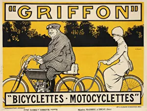 Bicycle Collection: Griffon Bicyclettes Motocyclettes, c. 1905. Creator: Matet, Jean (1870-1936)