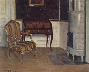 Gripsholm Prints: Gripsholm Castle, the princess's cabinet, 1880. Creator: Nils Kreuger