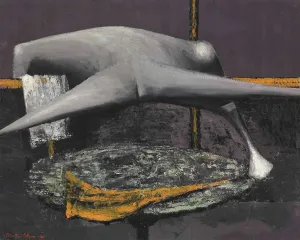 Surrealism Prints: Grisaille Figures I, 1947. Creator: Pulham, Peter Rose (1910-1956)