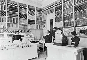 Shop Owner Prints: Grocery store, Luxembourg, between 1897 and 1910. Creator: Unknown