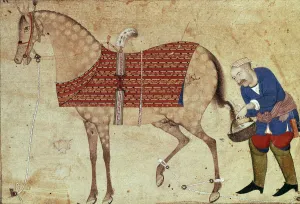 Islamic Art Gallery: A Groom with a Horse, 1603-1604