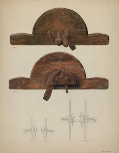 Woodworking Prints: Groove Plane, c. 1937. Creator: Samuel Faigin