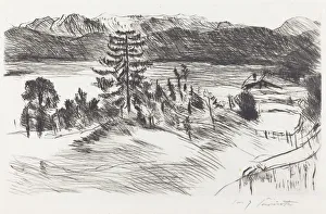 Corinth Lovis Prints: Grosse Walchenseelandschaft (Large Walchensee Landscape), 1923. Creator: Lovis Corinth