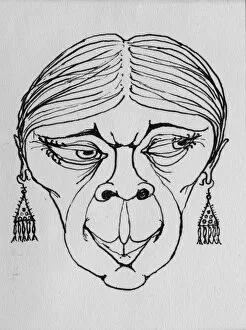 Grotesque face, 1952. Creator: Shirley Markham