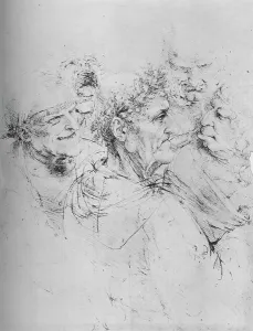 Disfigured Prints: Five Grotesque Heads, c1480 (1945). Artist: Leonardo da Vinci