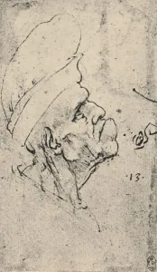 Grotesque Profile of a Man Wearing a Hat to the Right, c1480 (1945) Grotesque Profile of a Man Wearing a Hat to the Right, c1480 (1945)