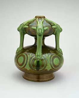 Horned Gallery: Grotesque Vase, Swadlincote, c. 1893. Creator: Christopher Dresser