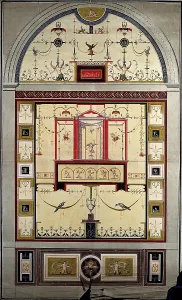 Giovanni Prints: Grotteschi in the Vatican: mural decorative panels showing birds and figures
