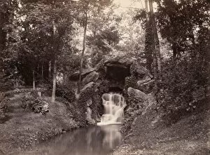 Charles Marville Gallery: Grotto in the Bois de Boulogne, 1858-1860. Creator: Charles Marville