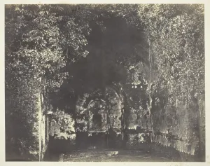 Macpherson Robert Prints: The Grotto of Egeria, Rome, c. 1858. Creator: Robert MacPherson