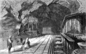 Convent Prints: The Grotto of Santa Rosalia, Palermo - from a drawing by the Rev