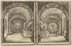 Della Bella Stefano Gallery: A Grotto Seen from Two Different View Points, probably 1653. Creator: Stefano della Bella