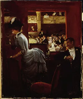 The ground floor box, at the Theatre des Varieties, 1883. Creator: Jean Beraud