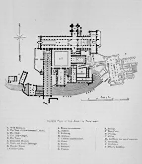 Abbey Collection: Ground Plan of Abbey of Fountains, Fountains Abbey, 1897