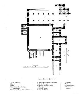 Ground Plan Prints: Ground Plan of Dryburgh, 1897