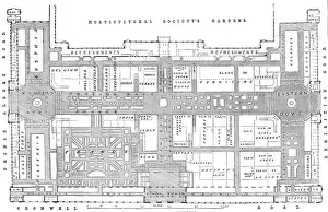 Ground plan of the International Exhibition Building, 1862. Creator: John Dower