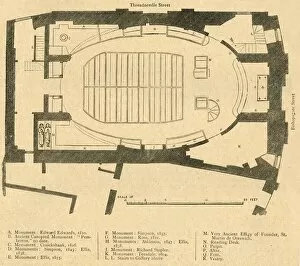 Ground Plan of the Modern Church of St. Martin Outwich, Demolished 1874, (1897)