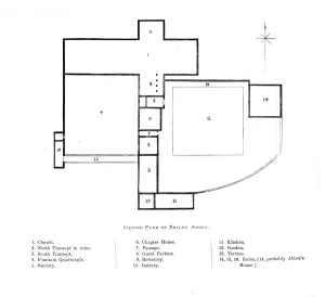Ground Plan Prints: Ground Plan of Netley Abbey, 1897. Artist: Alexander Francis Lydon