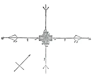 Beacon Gallery: Ground plan of the safety beacon, 1844. Creator: Unknown