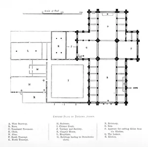 Ground Plan Prints: Ground Plan of Tintern Abbey, 1897