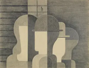 Pencil On Paper Prints: Group, 1931. Creator: Hoerle, Heinrich (1895-1936)
