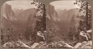 Sentinel Rock Prints: Group of 23 Stereograph Views of Yosemite Valley Housed in Original Publishers Box, ca