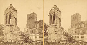 Stereoscopic Collection: Group of 3 Early Stereograph Views of British Church and Monastery Ruins, 1860s-80s