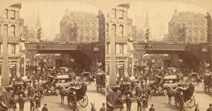 Underwood Underwood Gallery: Group of 4 Stereograph Views of Ludgate Hill, London, England, 1850s-1910s