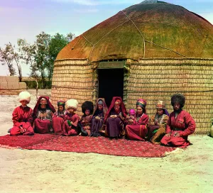 Nomadic Prints: Group of eleven adults and children