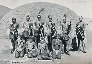 A group of African girls and boys dressed for a dance, 1912. Artist: H Writh
