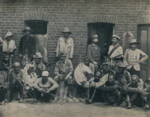 Afrikaner Collection: A Group of Afrikaners and Zulus, c1900. Creator: Unknown
