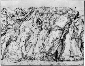 Hans Tietze Collection: Group of Apostles, 1516-1518, (1937). Artist: Titian