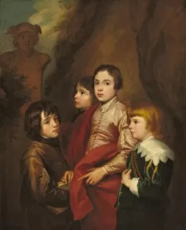 Anthony Van Dyke Gallery: Group of Four Boys, probably mid 17th century. Creator: Anthony van Dyck