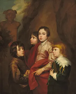 Anthony Van Dyke Gallery: Group of Four Boys, probably mid 17th century. Creator: Anthony van Dyck