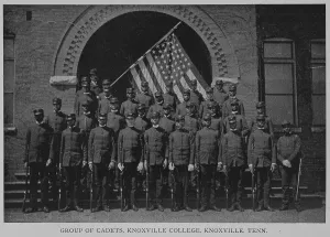 Nichols Prints: Group of cadets, Knoxville College, Knoxville, Tenn. 1902. Creator: Unknown