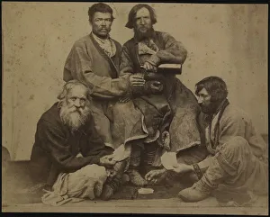 Drinkers Prints: A group of drunk men in Siberia, 1860s-1870s
