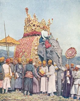 Elephant Prints: A Group at The Durbar, 1903. Artist: Mortimer Luddington Menpes