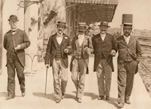 Arms Linked Gallery: A group of gentlemen walking, 1937
