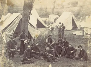 Antietam Prints: Group at Headquarters of the Army of the Potomac, Antietam, October 1862, 1862