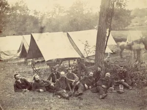 Group at Headquarters of the Army of the Potomac, Antietam, October 1862, 1862