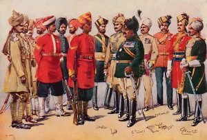 Frank Elias Prints: A Group of Indian Soldiers, 1913. Artist: AC Lovett