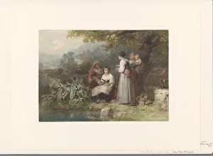 Fisherwomen Prints: Group of Italian fisherwomen, 1835-1892. Creator: Karel Frans Philippeau