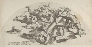 Barbiere Domenico Del Gallery: Group from the Last Judgment, Angels Carrying the Column of the Flagellation and t