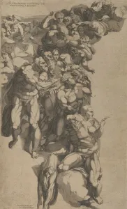 Barbiere Domenico Del Gallery: Group from Last Judgment, St. Bartholomew, St. Peter, and other Apostles, 16th century