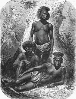 Melanesia Prints: Group of Kanaks; Some Account of New Caledonia, 1875. Creator: Unknown