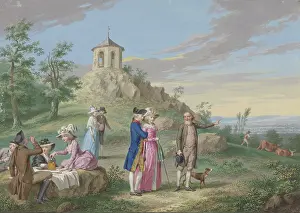Day Out Prints: A group of ladies and gentlemen enjoying the countryside