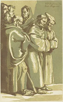 Skippe J B Prints: A Group of Monks and a Woman, 1780s. Creator: John Skippe