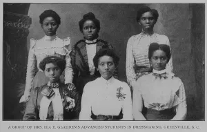 Nichols Prints: A group of Mrs. Ida E. Gladden's advanced students in dressmaking